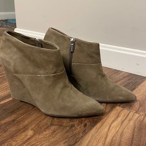 COACH Suede Wedge Ankle Boots